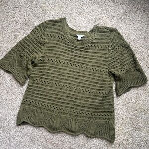 Cato large Olive Green cotton Knit Sweater